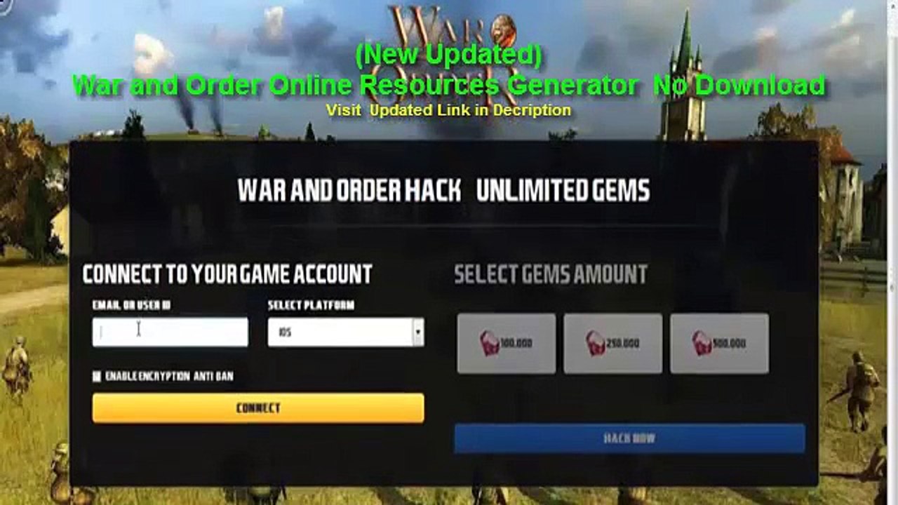 War and Order Gems Hack Cheat Tool Android iOS No Download1