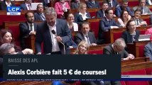 APL : Alexis Corbière a montré aux députés ce qu'on achetait pour 5 euros