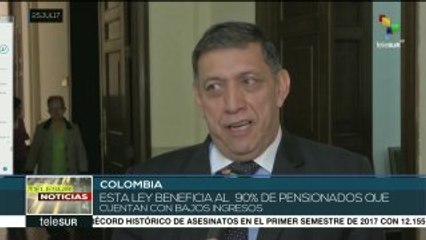 Colombia: pensionados rechazan objeción de Santos a proyecto de ley