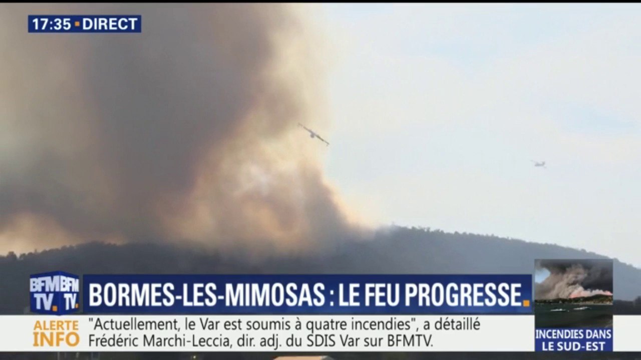 A Bormes-les-Mimosas, le feu progresse