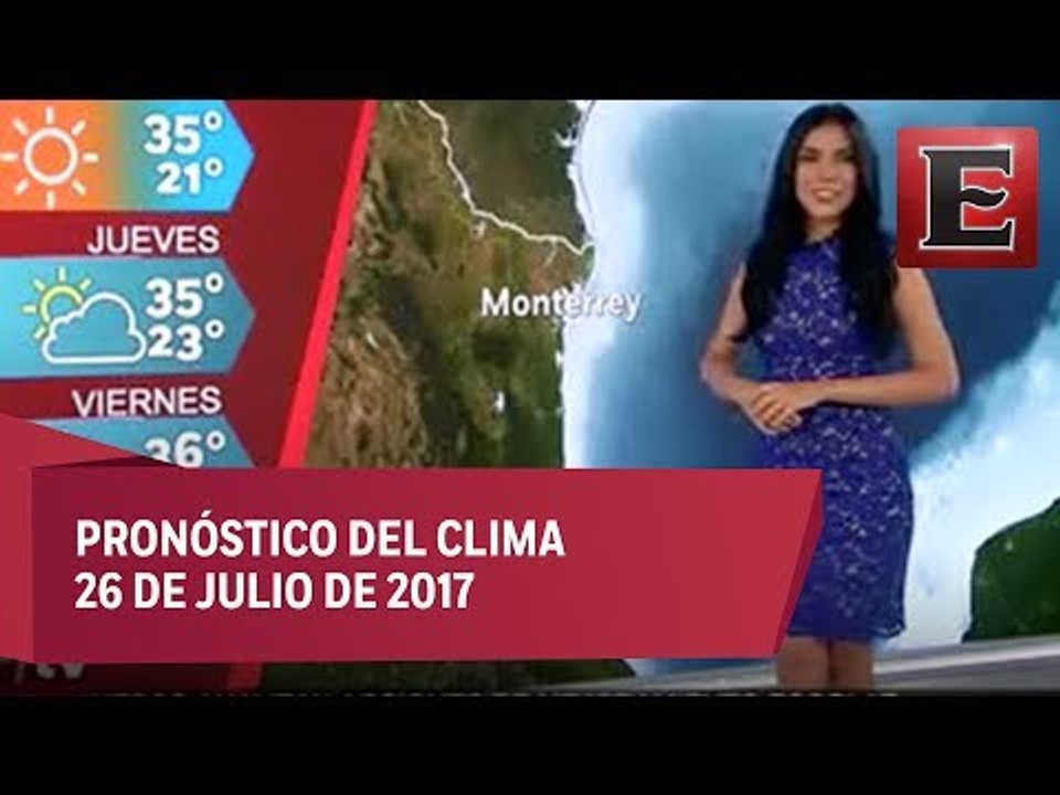 Clima para hoy 26 de julio de 2017