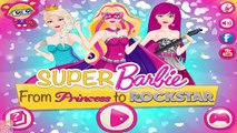Robe pour des jeux filles Princesse vers le haut en haut contre Barbie popstar barbie