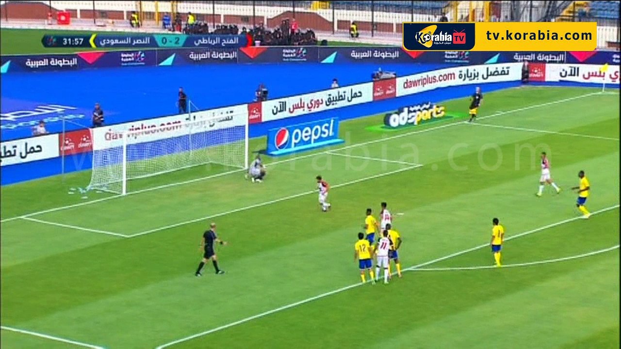 هدف الفتح الرباطي الثالث في مرمى النصر السعودي.. البطولة العربية بتعليق عصام عبده