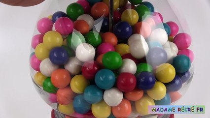 Download Video: Gumball Machine Distributeur de bonbons Rétro Apprendre les couleurs - Madame Récré Franca