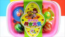 Toy Kitchen velcro fruit vegetables cooking soup baking bread cookies toy food asmr
