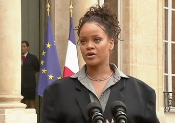 Après sa rencontre avec Emmanuel Macron, Rihanna explique avoir été "très inspirée et impressionnée par son leadership"