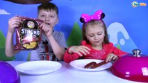 Обычная ЕДА ПРОТИВ ЧИПСОВ Челлендж! Real Food vs Gummy Food challenge