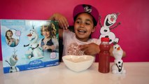 FROZEN Disney Olaf Snow Cone Maker With Disney Queen Elsa Funny Frozen Toys Unboxing Video
