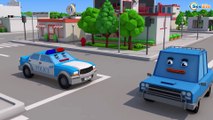 The Police Car & Racing Car Race - Service Vehicles Cartoons for children 3D - Cars & Trucks Stories