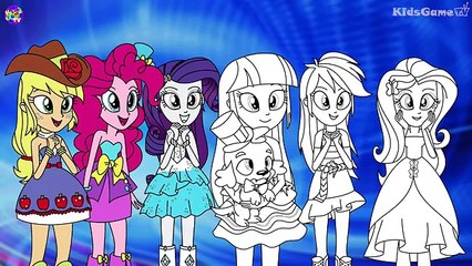 Equestria Girls Coloring Page - My Little Pony Coloring Book - KidsGame TV