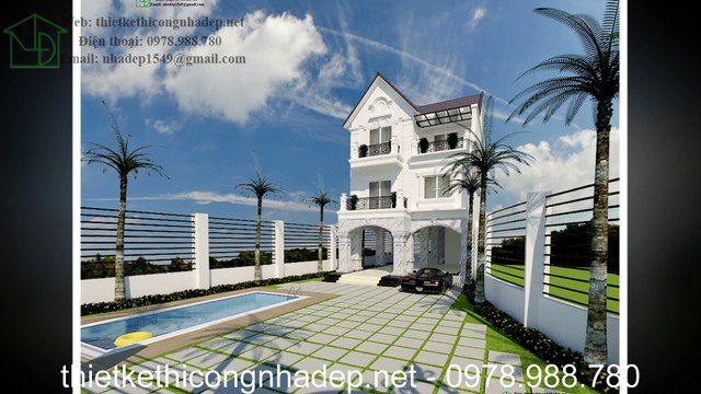 Mẫu thiết kế nội thất biệt thự 3 tầng tân cổ điển tại Hòa Bình