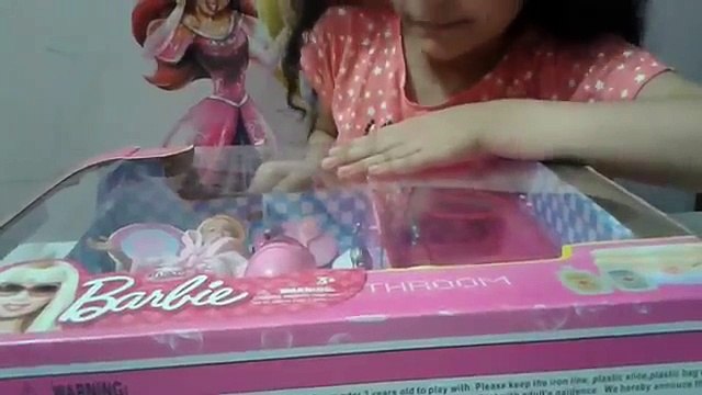 Salle de bains de luxe poupée douche douche avec Bain de barbie Barbie Girls douche jeux de toilettes face à lavabo