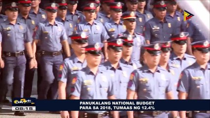 Panukalang national budget para sa 2018, tumaas ng 12.4%