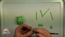 Playdoh Mike Vazovsky [Monsters Inc. Disney Pixar] - Playdough clay modeling tutorial for baby-Z