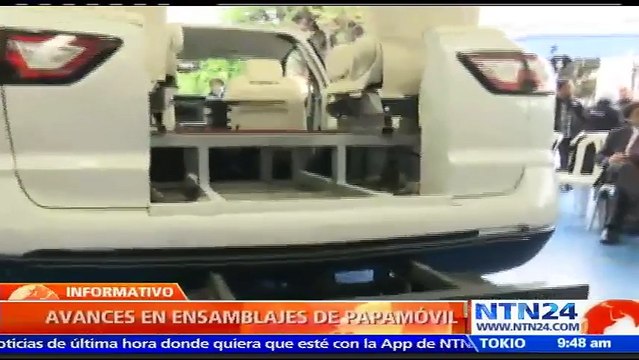 Fueron revelados avances en ensamblaje de papamóvil con el que el sumo pontífice se movilizará en Colombia