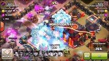 Clash of Clans - TH9 Vs TH10 - using ZAP ATTACK!! (clan wars)