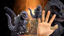 Les dessins animés enfants dinosaures la famille doigt ponton Roi garderie rimes contre Godzilla |