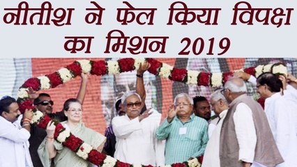 Nitish kumar fails Opposition Agenda of 2019 । वनइंडिया हिंदी