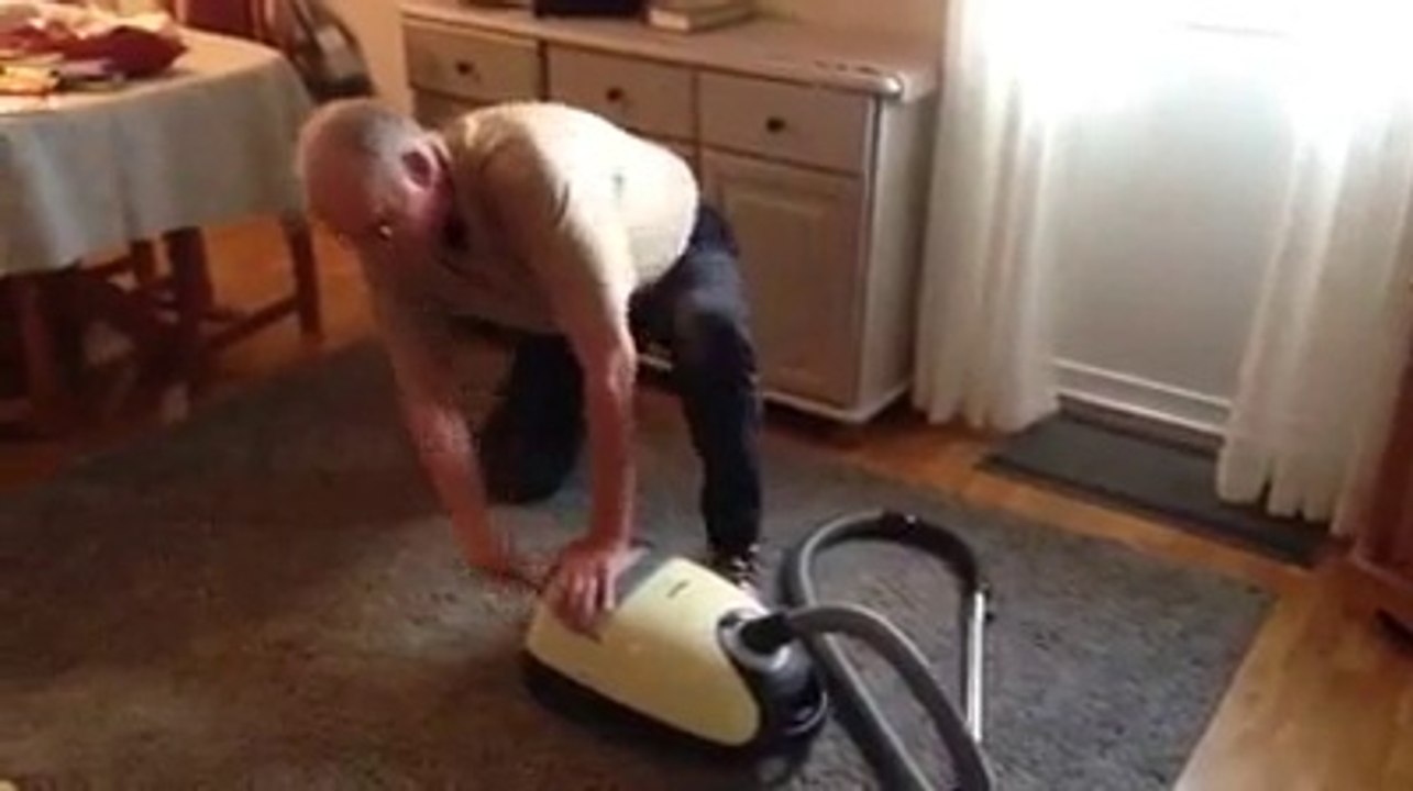 arrancando la aspiradora