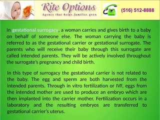 Road to Parenthood via Gestational Surrogacy