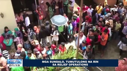 Mga sundalo, tumutulong na rin sa relief operations