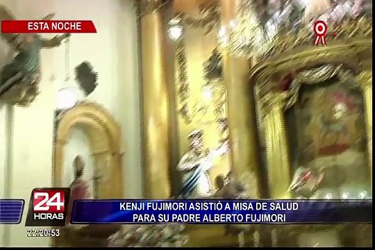 Kenji Fujimori asistió a misa de salud para su padre Alberto Fujimori