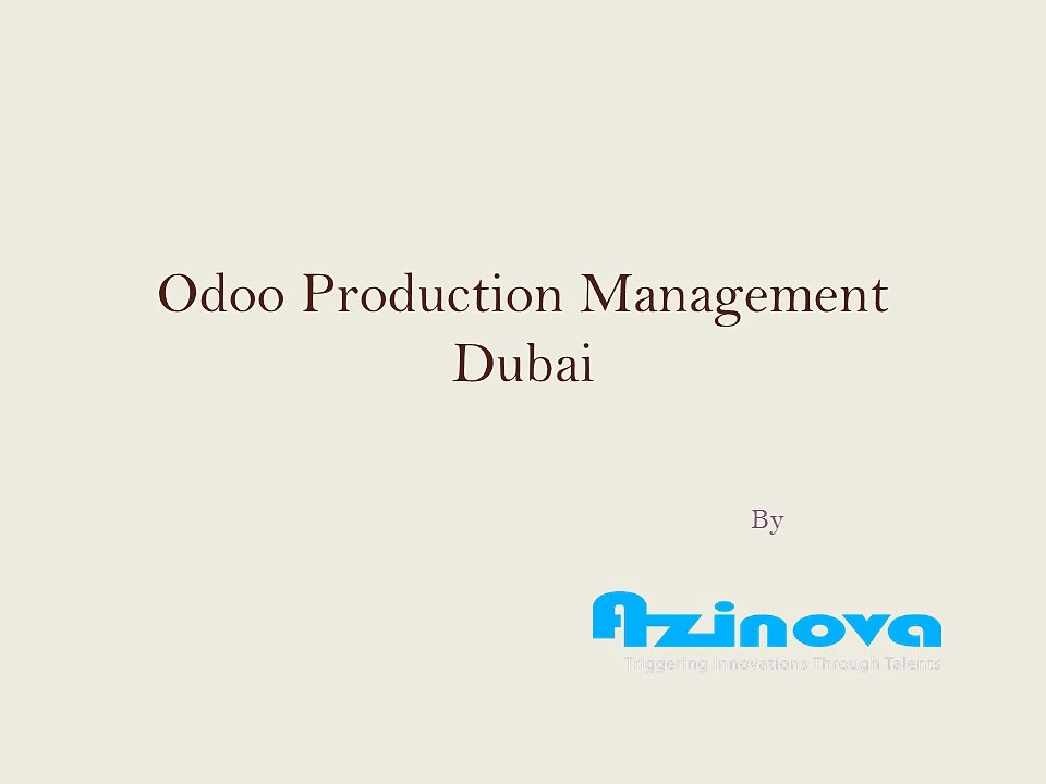 Odoo Manufacturing/Production Management Dubai