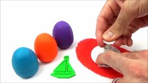 Row Row Row your Boat Colors & Shapes sing along - Play Doh Surprise Eggs