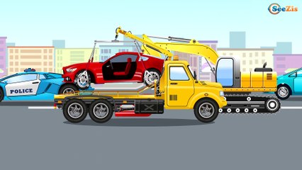 Bajki dla dzieci - Policyjny, Laweta, Zła wyścigówka, Samochody