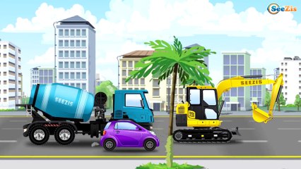 All Episodes w The New Cement Mixer Truck +1 HOUR Kids Compilation Car Cartoon