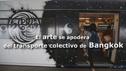 El arte se apodera del transporte colectivo de Bangkok