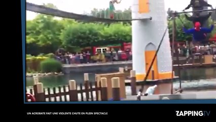 Un acrobate chute violemment en plein spectacle devant des enfants (vidéo)