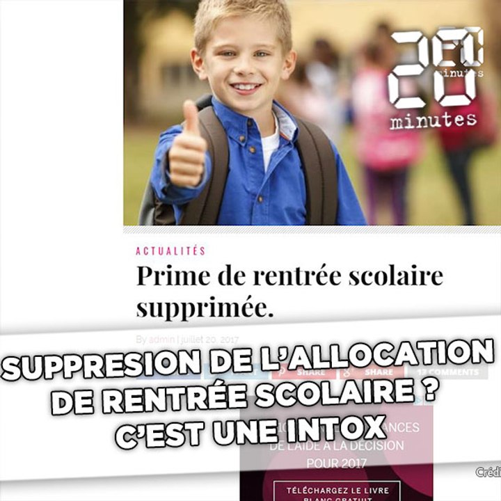 Les allocations de rentrée scolaire seront-elles supprimées ? C'est une intox