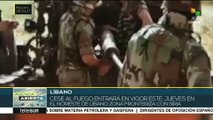 Hezbollah anuncia cese al fuego en el noreste de Líbano