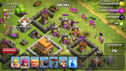 Clash of Clans - Defenseless Champion #3 Balloons + BARCH