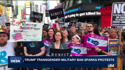 i24NEWSDESK | Trump bans trans.people from serving in U.S. Army | Thursday, July 27th 2017