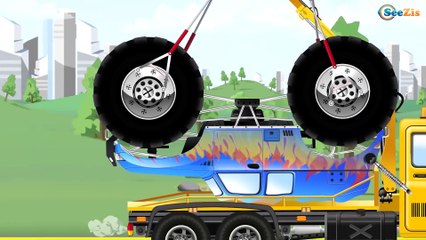 Scary Monster Truck | Episode for Kids | New Monster Truck Cartoon Real Race