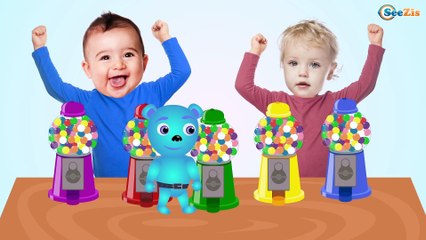 Video herunterladen: Bad Baby Crying and Baby Learn Colors Gummy Bear Boss baby Colorful Gumball Finger Family Songs