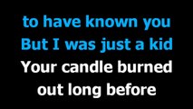Candle in the wind  - Elton John  - Karaoke  - Lyrics
