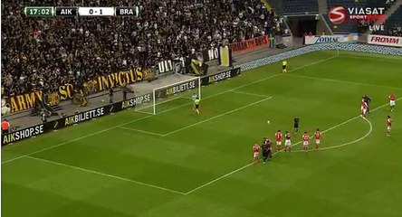Sundgren D. (Penalty) GOAL HD - AIK (Swe) 1-1 Braga (Por) 27.07.2017