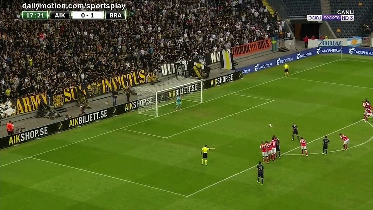 Daniel Sundgren penalty Goal HD - AIK 1 - 1 Sporting Braga - 27.07.2017 (Full Replay)