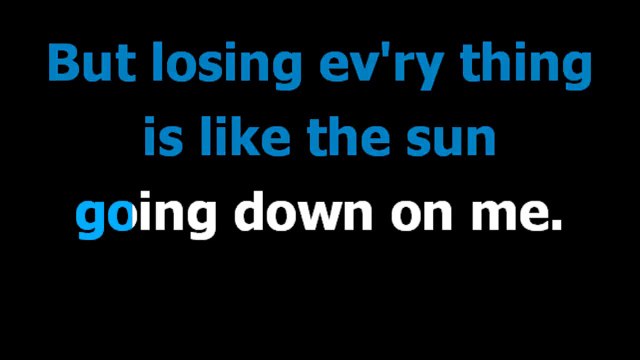 Dont let the sun go down on me - Elton John and bernie taupin - Karaoke - Lyrics