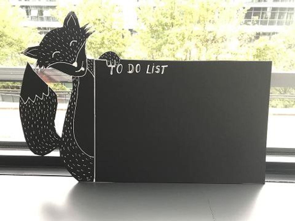 Faire un tableau noir à partir d'un vieux calendrier