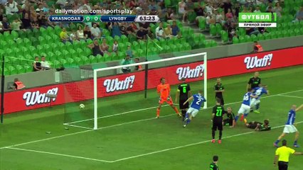 Jeppe Kjaer Goal HD - Krasnodar 0 - 1 Lyngby - 27.07.2017 (Full Replay)