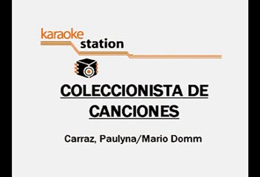 Camila - Coleccionista de canciones (Karaoke)
