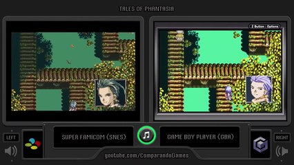 Tales of Phantasia (SNES vs GBA) Side by Side Comparison (Game Boy Player) Super Famicom v