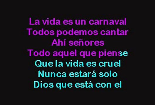 Celia Cruz - La Vida Es Un Carnaval (Karaoke con voz guia)