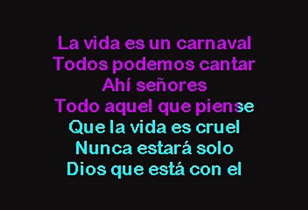 Celia Cruz - La Vida Es Un Carnaval (Karaoke con voz guia)