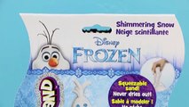 FROZEN Shimmering Snow KINETIC SAND! Mold Olaf out of Squishy SQUEEZABLE Sand! Lip Balm