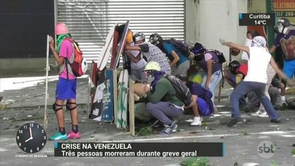 Venezuela: Três pessoas morreram durante greve geral